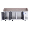 ATOSA EPF3485GR – 3-door pizza refrigerated counter with granite top | -2 to +8 °C | Climate class 5