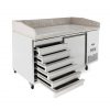ATOSA EPF3490GR – Pizzakühltisch 1 Tür + 7 Schubladen | Granitplatte | -2 bis +8 °C