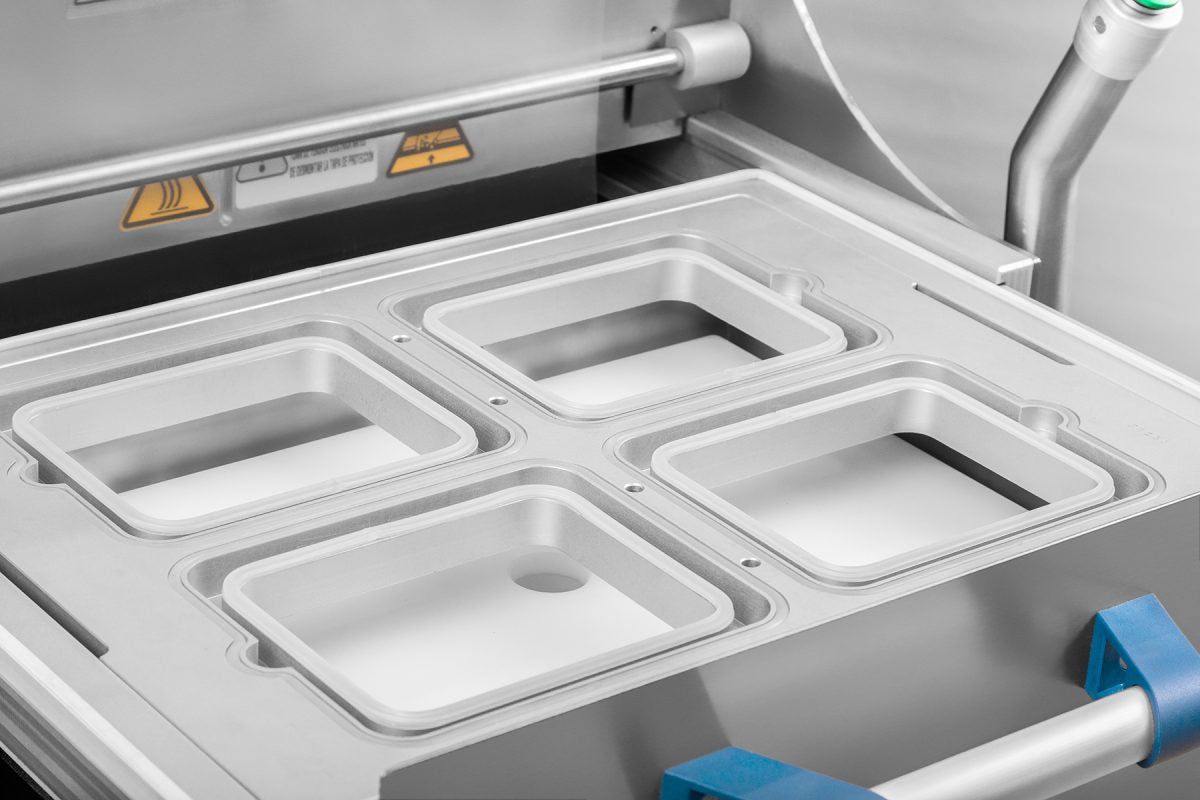 ZERMAT TB2 PRO – Profi-Schalensiegelmaschine mit Vakuum, Skin &amp; Perimeterschnitt