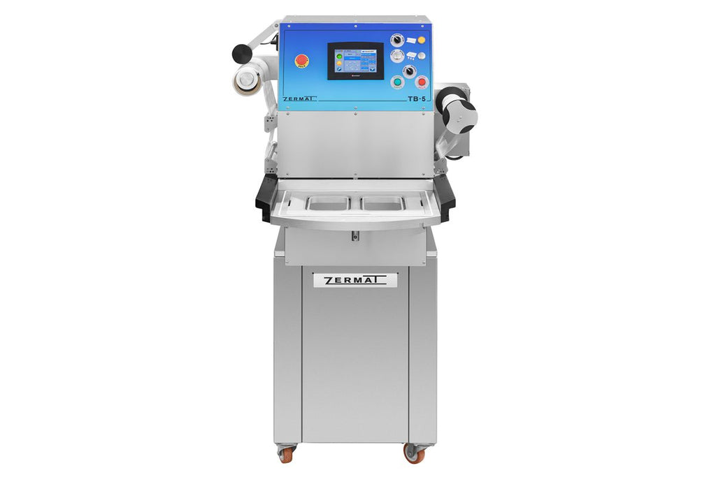 ZERMAT TB5 – Professional tray sealing machine for high performance (vacuum, MAP &amp; skin)