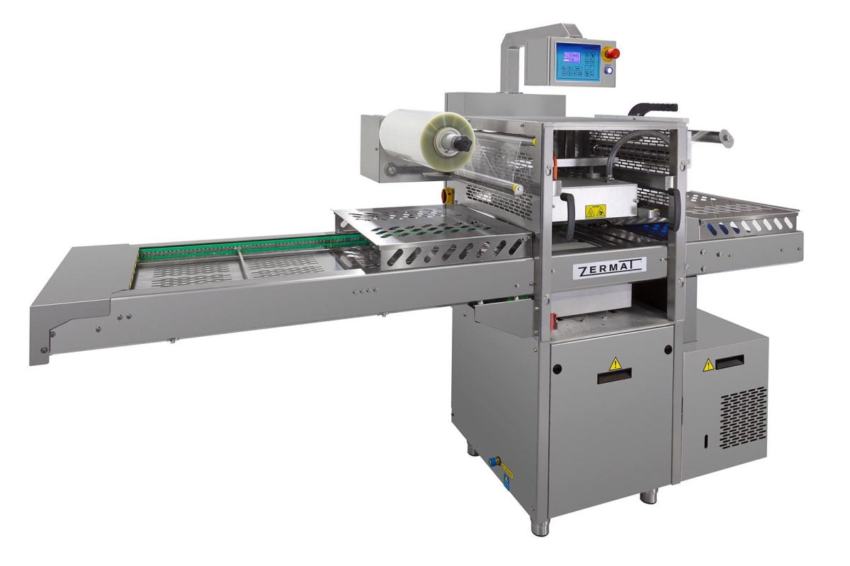 ZERMAT TB4 – Hochleistungs-Schalensiegelmaschine mit automatischer Be- und Entladung