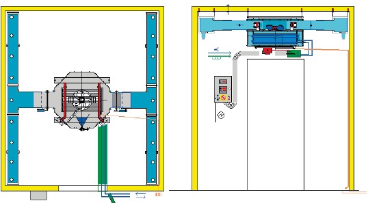 BASTRA DG 1210 ceiling-mounted air conditioning unit – compact air conditioning for ripening rooms (smoke-free)