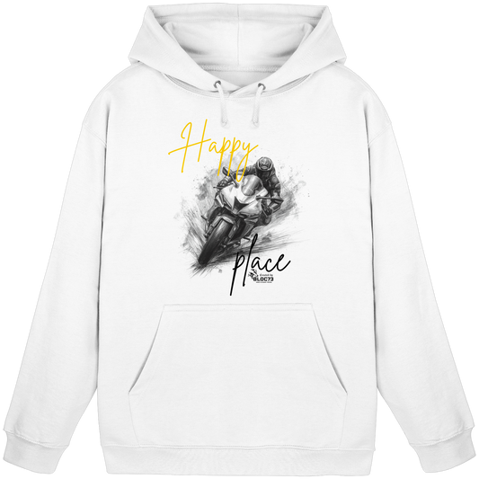 Dein Happy Place ist auf zwei Rädern. Punkt. - Basic Unisex Hoodie