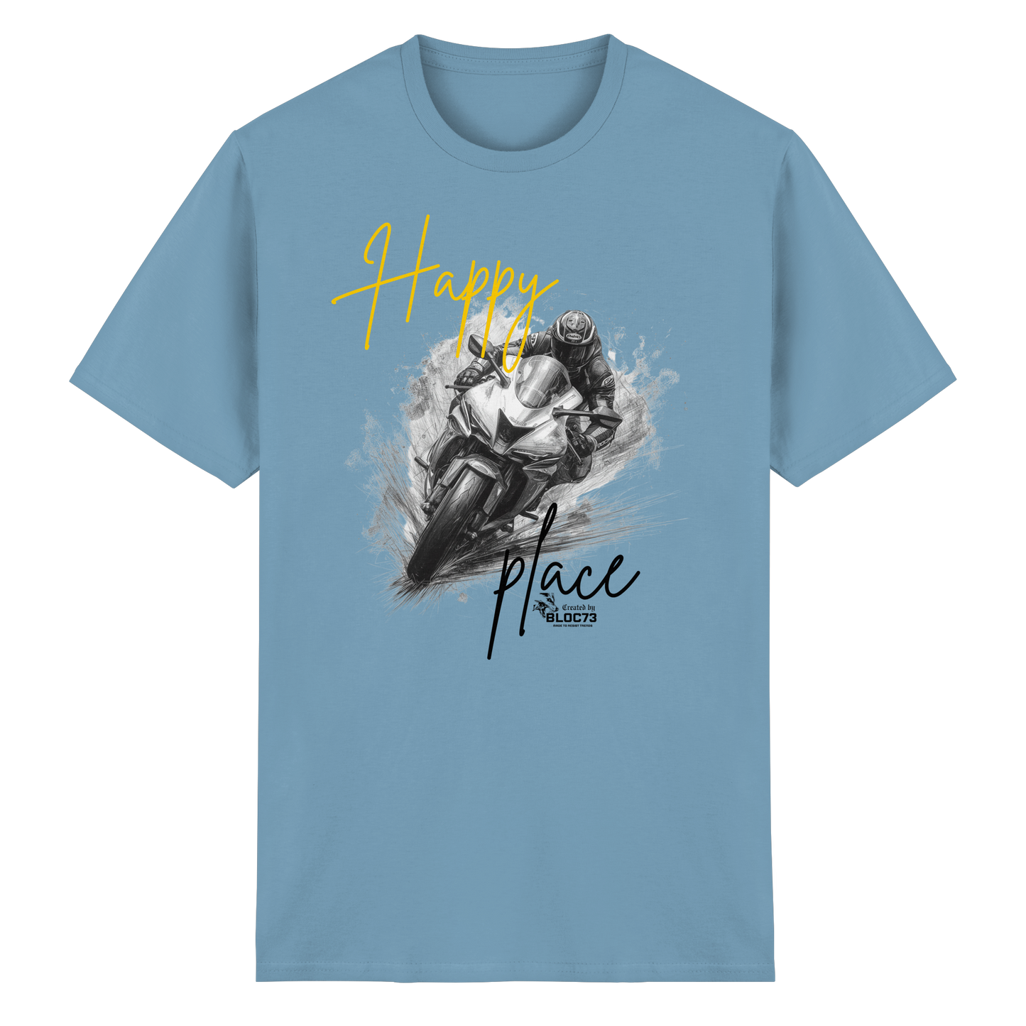 Dein Happy Place ist auf zwei Rädern. Punkt. - Heavy Cotton T-Shirt