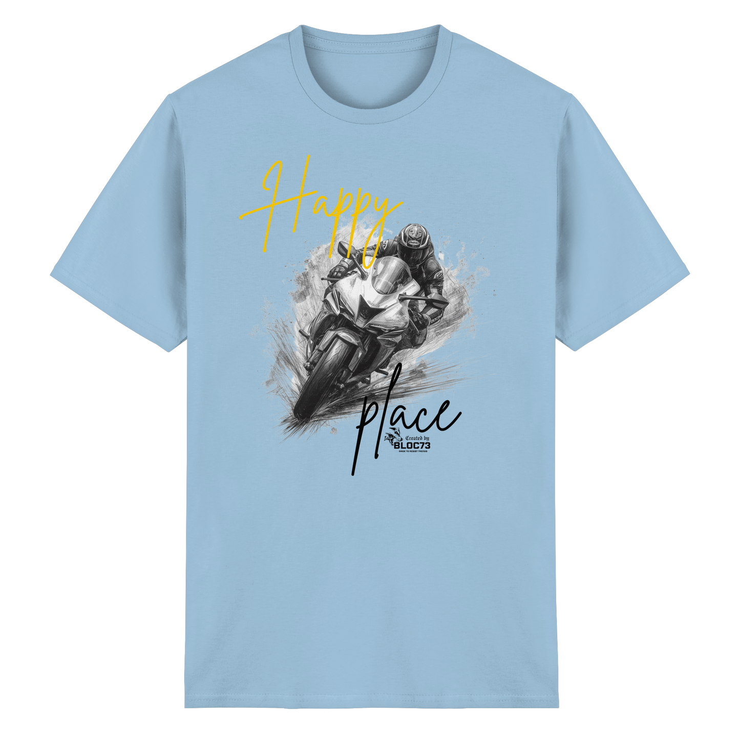 Dein Happy Place ist auf zwei Rädern. Punkt. - Heavy Cotton T-Shirt