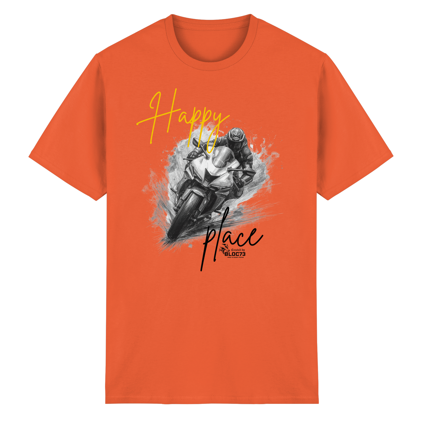Dein Happy Place ist auf zwei Rädern. Punkt. - Heavy Cotton T-Shirt