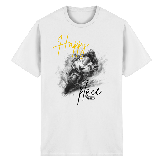 Dein Happy Place ist auf zwei Rädern. Punkt. - Heavy Cotton T-Shirt