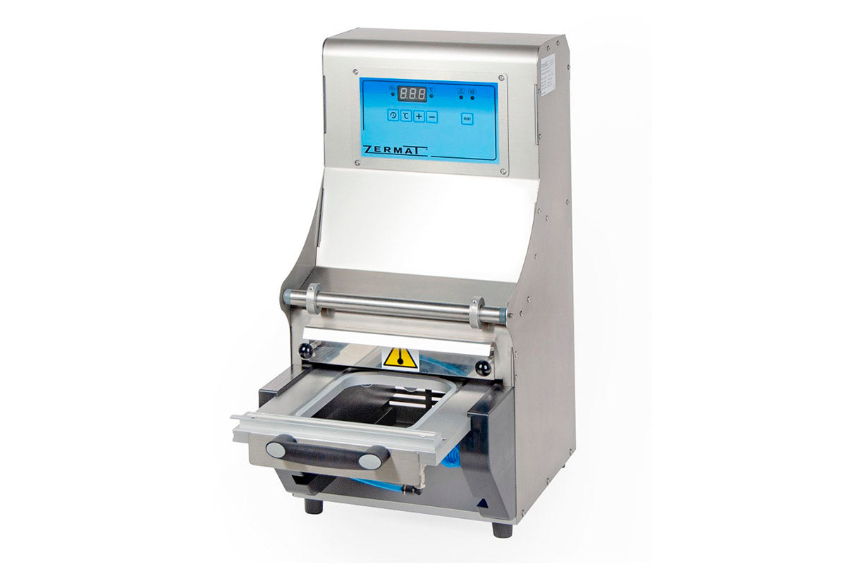 ZERMAT TBG PRO / TBG+ PRO – Schalensiegelmaschine mit Vakuum &amp; Perimeterschnitt